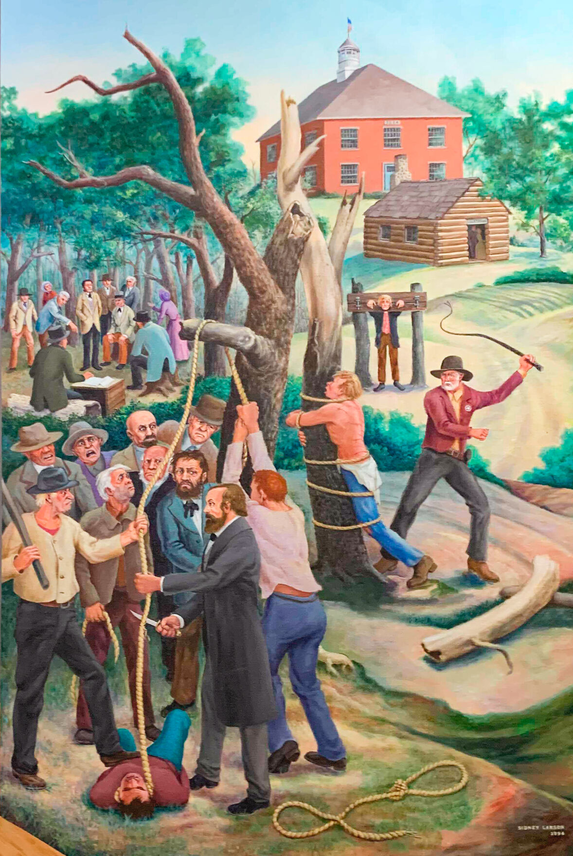 Details of mural in the Boone County Courthouse